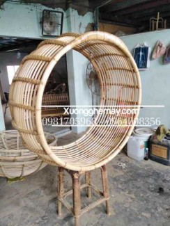 Xích đu tròn mây tự nhiên, ghế xích đu mây tre treo trần
