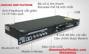 Mixer Vang Karaoke Jarguar S800 Platinum sản xuất tại Hàn Quốc