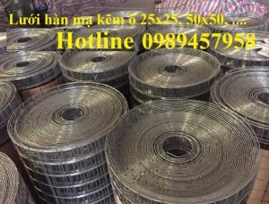 Lưới hàn mạ kẽm dây 2ly, 3ly ô 25x25, 50x50 giá sỉ