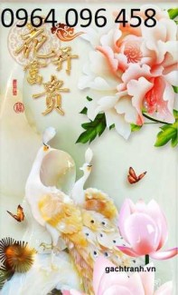Tranh gạch 3d phòng khách khổ dọc - CNB98