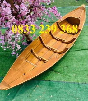 Xuồng gỗ 3 lá, Xuồng gỗ chèo tay, Xuồng gỗ trang trí hoa tết