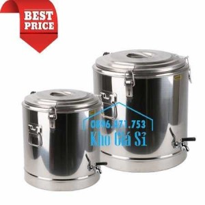 Bán thùng inox 304 giữ nhiệt 50 lít có vòi gạt mở đựng nước uống