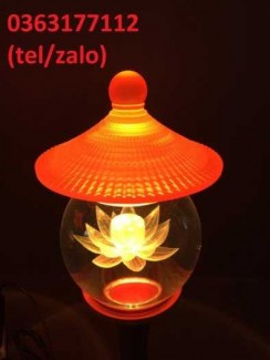 Đèn thờ thân kim loại sơn màu đồng, đèn thờ led đổi màu giá tốt