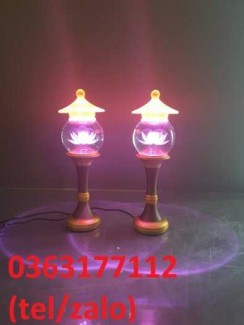 Đèn thờ thân kim loại sơn màu đồng, đèn thờ led đổi màu giá tốt