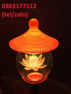 Đèn thờ thân kim loại sơn màu đồng, đèn thờ led đổi màu giá tốt