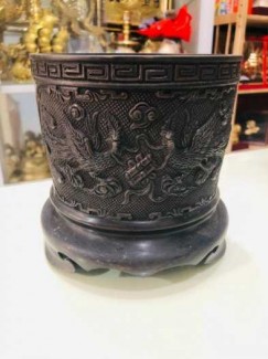 Bát hương thờ cúng bằng đồng đường kính 14cm