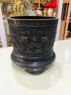 Bát hương thờ cúng bằng đồng đường kính 14cm