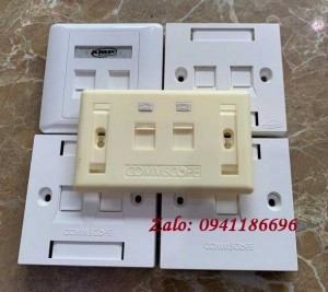 Mặt 1 Port Wallplate AMP Face Plate 1859049-1 mặt nạ vuông