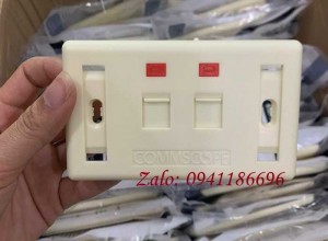 Mặt 2 Port Wallplate AMP Face Plate 1859050-1 mặt nạ vuông