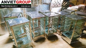 Tủ trưng bày hấp nóng bánh bao An Việt BB4C