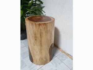 Đôn gỗ me tây tự nhiên a1 ( d27cm x h45c