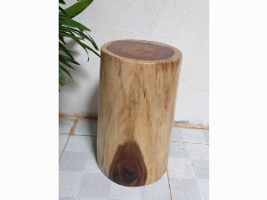 Đôn gỗ me tây tự nhiên a1 ( d27cm x h45c
