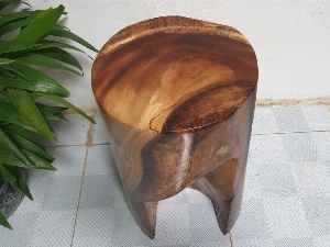 Đôn gỗ me tây tự nhiên a3 (d31cm x h50cm