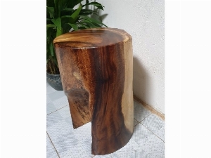 Đôn gỗ me tây tự nhiên a3 (d31cm x h50cm