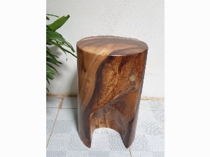 Đôn gỗ me tây tự nhiên a3 (d31cm x h50cm