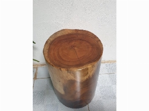 Đôn gỗ me tây tự nhiên a5 (d29cm x h45cm