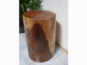 Đôn gỗ me tây tự nhiên a5 (d29cm x h45cm