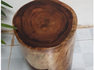 Đôn gỗ me tây tự nhiên a6 (d29cm x h45cm