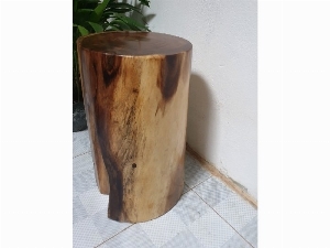 Đôn gỗ me tây tự nhiên a7 (d30cm x h50cm