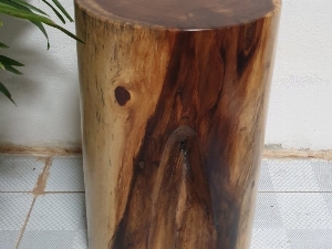 Đôn gỗ me tây tự nhiên a7 (d30cm x h50cm