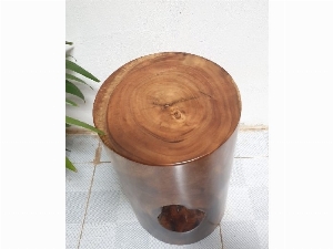 Đôn gỗ me tây tự nhiên a8(d30cm x h45cm)