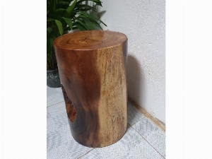 Đôn gỗ me tây tự nhiên a8(d30cm x h45cm)