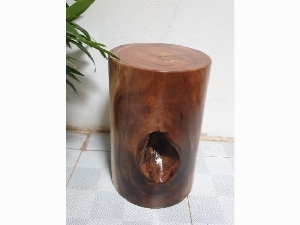 Đôn gỗ me tây tự nhiên a8(d30cm x h45cm)