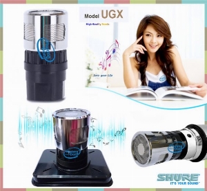 Củ Micro SHURE UGX đầu lõi inox là sản phẩm hát rất nhẹ, giảm hú chuẩn