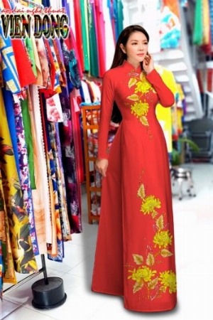 Vải Áo Dài Tằm Ý Kết Đá