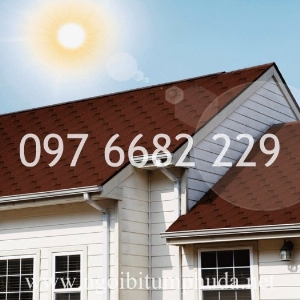 Tấm bitum đá ép tự nhiên lợp mái