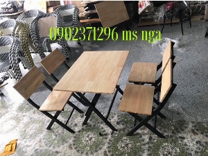 Bộ bàn ghế gỗ xếp quán nhậu Nội Thất Nguyễn Hoàng Sài Gòn