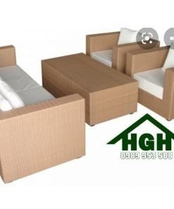 Sofa mây nhựa Hồng Gia Hân 01