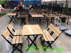 Bộ bàn ghế gỗ xếp quán ăn giá rẻ I nội thất Nguyễn hoàng