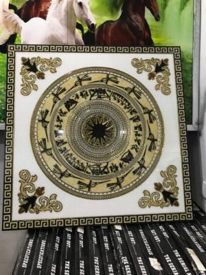 Chiếu nghỉ cầu thang, thảm gạch khắc kim