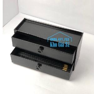 Hồ Chí Minh - Cung cấp hộp đũa 2 tầng màu đen cho nhà hàng quán ăn