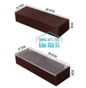 Hộp đựng đũa muỗng nhà hàng quán ăn - Hộp đựng đũa bằng nhựa màu đen, màu nâu cánh dán - HCM