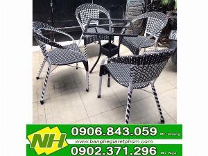 Bàn ghế nhựa giả mây giá tốt- nội thất Nguyễn Hoàng
