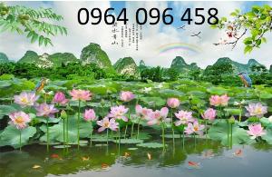 Gạch tranh sơn thủy hữu tình - CBV45