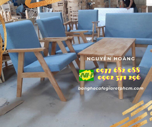 Bộ sofa nhung gỗ Nội Thất Nguyễn Hoàng Sài Gòn 