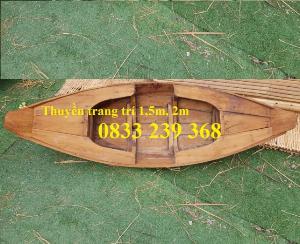 Thuyền gỗ trang trí tết, Thuyền gỗ trưng bày, Thuyền gỗ 2m, 3m