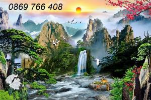 Tranh gạch men-tranh sơn thủy
