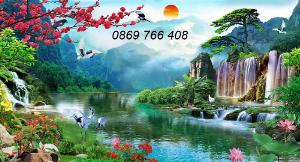 Tranh gạch men-tranh sơn thủy