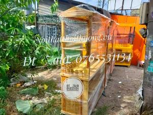 Xe gỗ bán cà phê