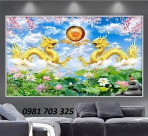 Gạch tranh 3D Song Long