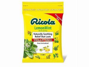 Ricola Lemon Mint Herb Throat Drops không đường (105 viên )