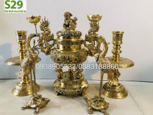 Bộ đỉnh ngũ sự cao 35cm