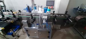 Máy dán nhãn decal tự động, máy dán nhãn chai sữa tắm, máy dán nhãn hủ nhựa