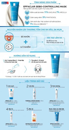 Mặt Nạ Bùn La Roche-Posay Effaclar Sebo-Controlling Mask 100ml