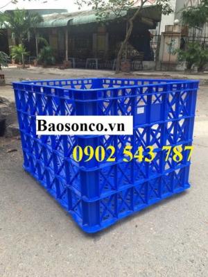 Sọt nhựa hở có bánh xe