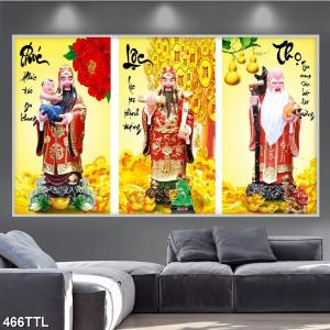 Tranh thần tài lộc - gạch tranh
